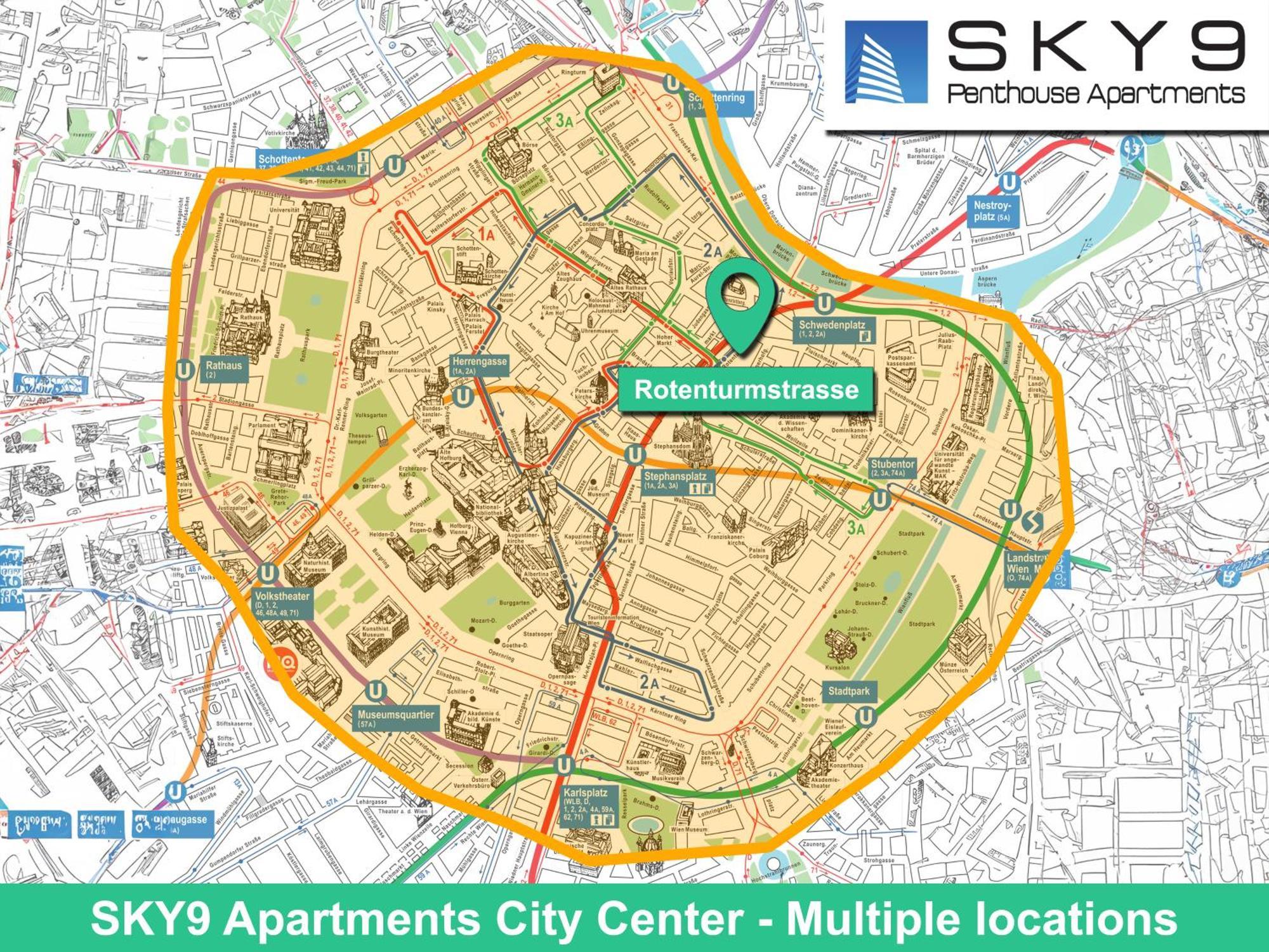 Sky9 Apartments City Center Виена Стая снимка